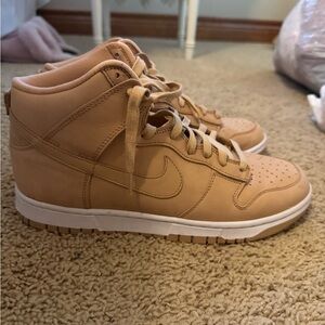 Tan High-Top Sneakers